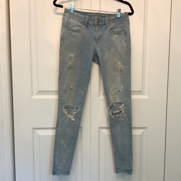 AEO super stretch distressed jegging - Picture 1 of 10